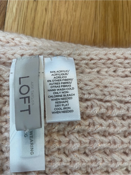 LOFT Accessories - NEW LOFT Blush Pink Knit Infinity/Loop Scarf with Metallic Thread